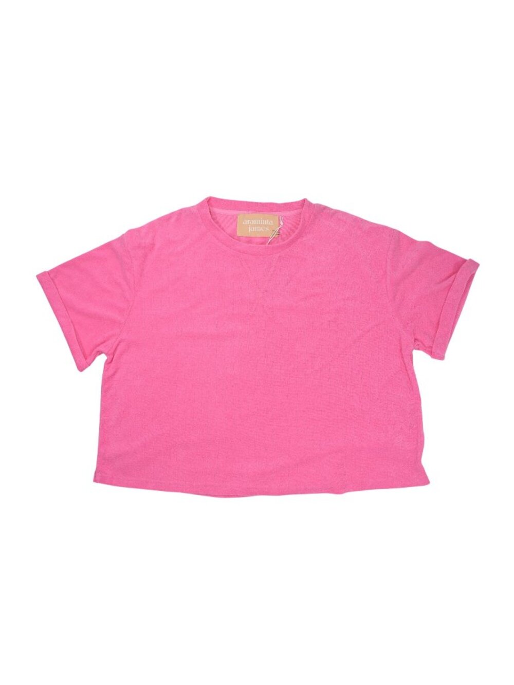 Araminta James Terry Boyfriend Shirt in Pop Pink